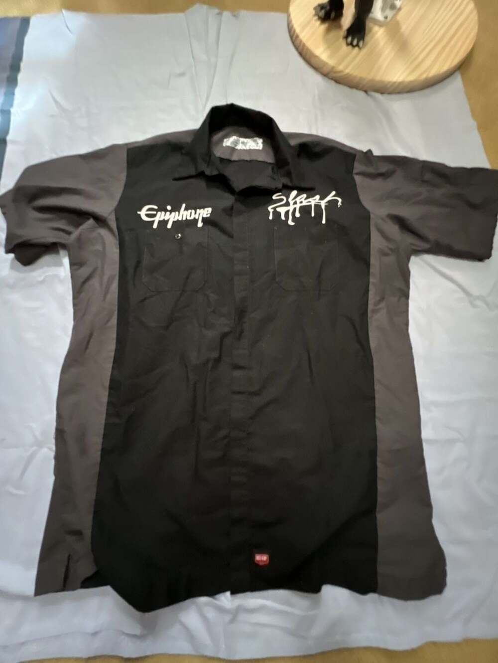 Custom one of a kind Slash Guns n Roses Red Kap work shirt Xl